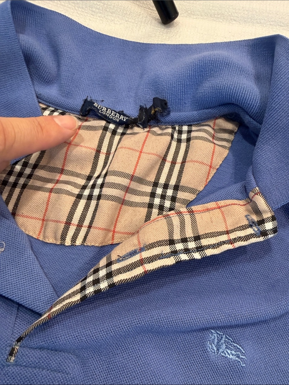 Burberry of London Classic Blue Men's Polo  – See Notes | XL - Picture 5 of 9
